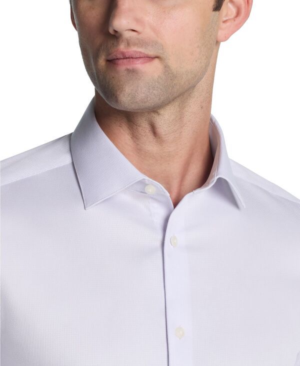 カルバンクライン メンズ トップス シャツ Calvin Klein Mensolid RegularFit Stretch Dresshirt Lavender ラベンダー