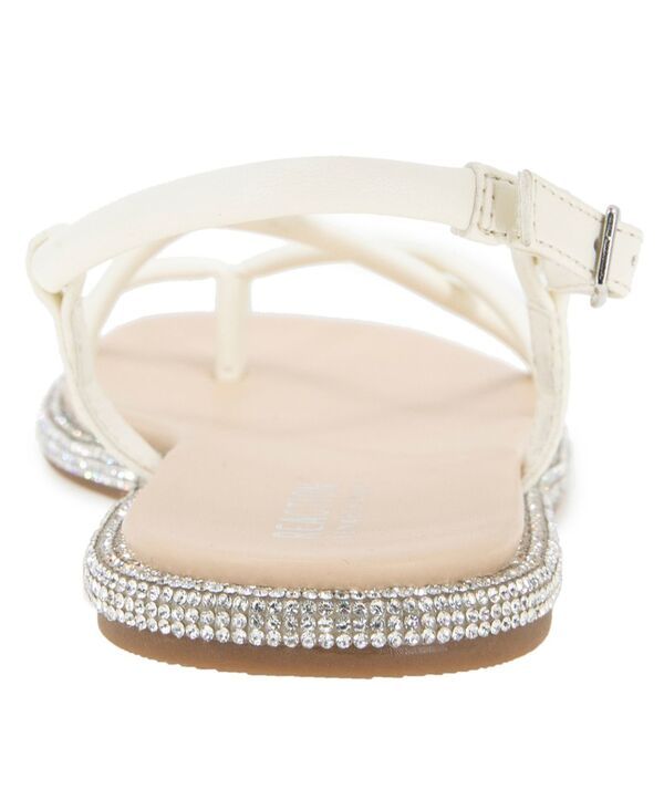 ケネスコール レディース シューズ サンダル Kenneth Cole Reaction Womens Waltz Strappy Square Toe Flat Sandals Cream クリーム