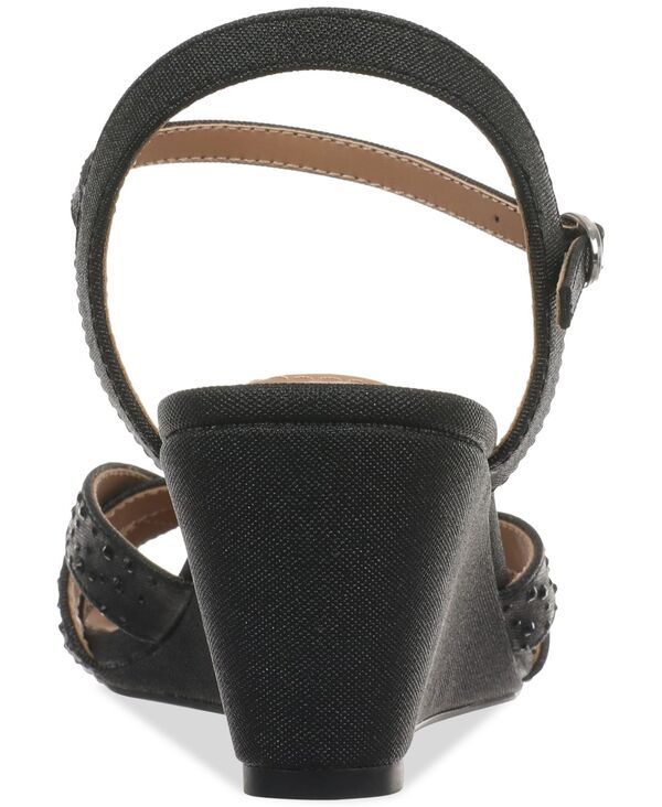 スタイルアンドコー レディース シューズ サンダル Style Co Womens Greyy Wedge Sandals Black Met ブラック
