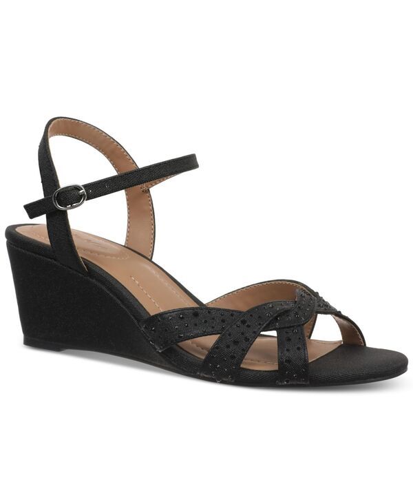 スタイルアンドコー レディース シューズ サンダル Style Co Womens Greyy Wedge Sandals Black Met ブラック