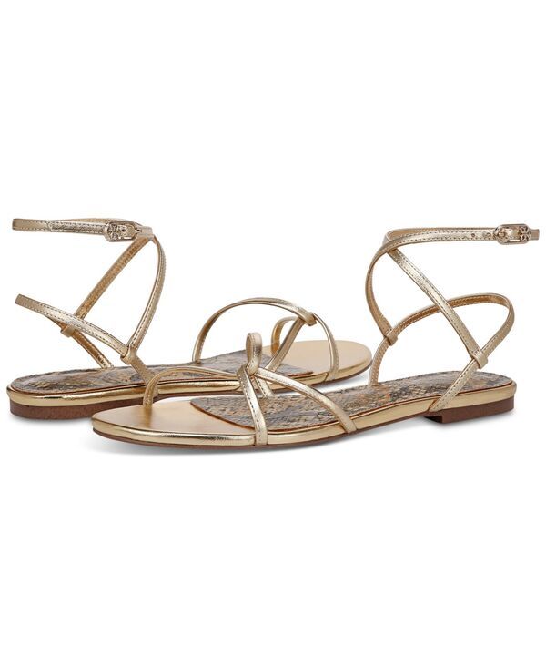 サムエデルマン レディース シューズ サンダル アンクル Sam Edelman Womens ElinankleStrap Flat Sandals Amber Gold アンバー