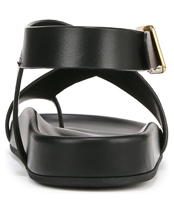 フランコサルト レディース シューズ サンダル Franco Sarto Blair Toe Loop Round Toe Buckle Flat Sandals Black Leather ブラック フランコサルト レディース シューズ サンダル Franco Sarto Blair Toe Loop Round Toe Buckle Flat Sandals Black Leather ブラック