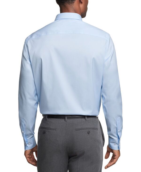 カルバンクライン メンズ トップス シャツ スリムフィット コットン Calvin Klein Mens Refined Cotton Stretch Dress Shirt Regular Slim Fit Blue ブルー