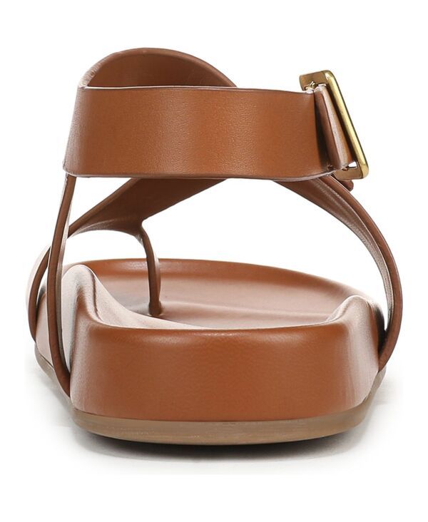 フランコサルト レディース シューズ サンダル Franco Sarto Blair Toe Loop Round Toe Buckle Flat Sandals Cognac Leather