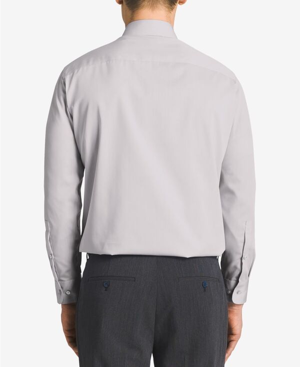 カルバンクライン メンズ トップス シャツ スリムフィット Calvin Klein Mens NonIron Performance Herringbone Dress Shirt Classic Slim Fit Smoke スモーク