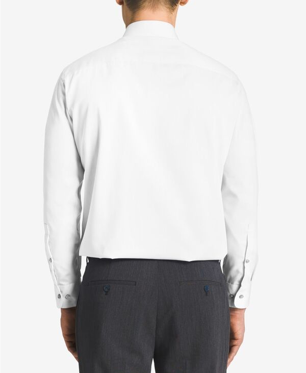 カルバンクライン メンズ トップス シャツ スリムフィット Calvin Klein Mens NonIron Performance Herringbone Dress Shirt Classic Slim Fit White ホワイト