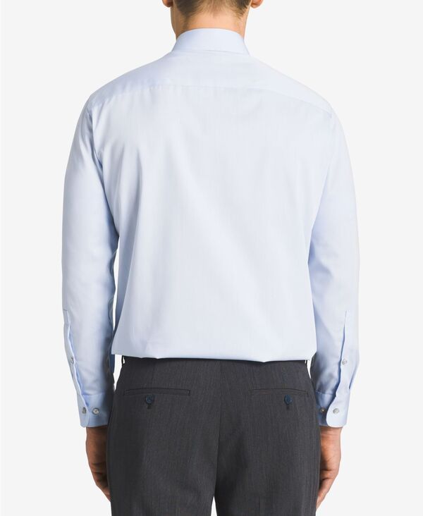 カルバンクライン メンズ トップス シャツ スリムフィット Calvin Klein Mens NonIron Performance Herringbone Dress Shirt Classic Slim Fit Blue ブルー