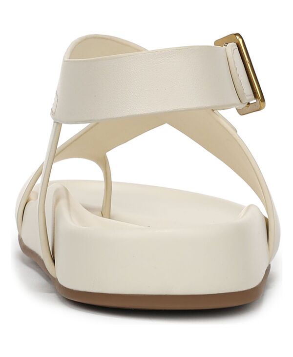 フランコサルト レディース シューズ サンダル Franco Sarto Blair Toe Loop Round Toe Buckle Flat Sandals Marshmallowhite Leather ホワイト