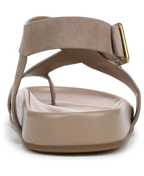 フランコサルト レディース シューズ サンダル Franco Sarto Blair Toe Loop Round Toe Buckle Flat Sandals Beige Suede ベージュ