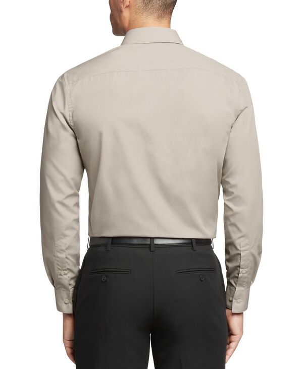 ヴァンハウセン メンズ トップス シャツ Van Heusen Mens Poplin Dress Shirt Classic Athletic Fit Stone ストーン