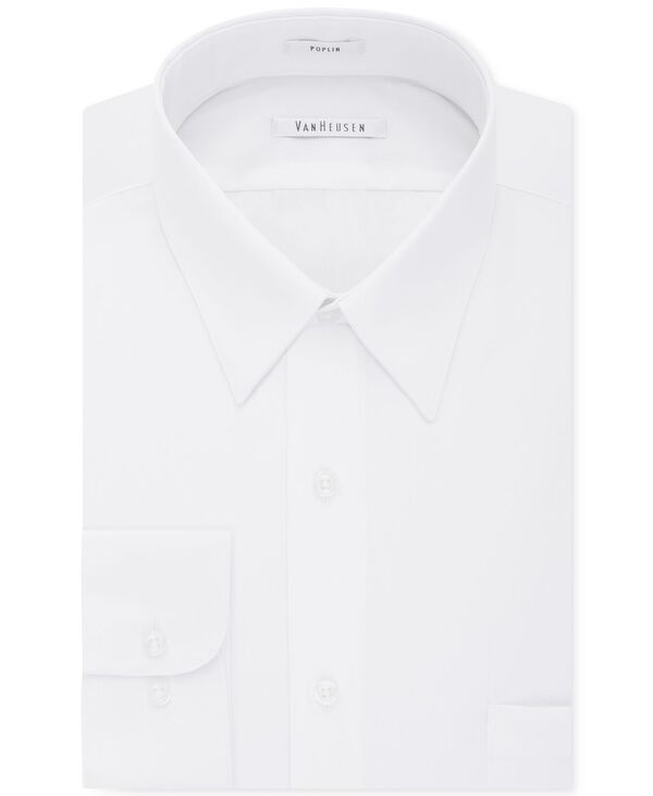 ヴァンハウセン メンズ トップス シャツ Van Heusen Mens Poplin Dress Shirt Classic Athletic Fit White ホワイト ヴァンハウセン メンズ トップス シャツ Van Heusen Mens Poplin Dress Shirt Classic Athletic Fit White ホワイト