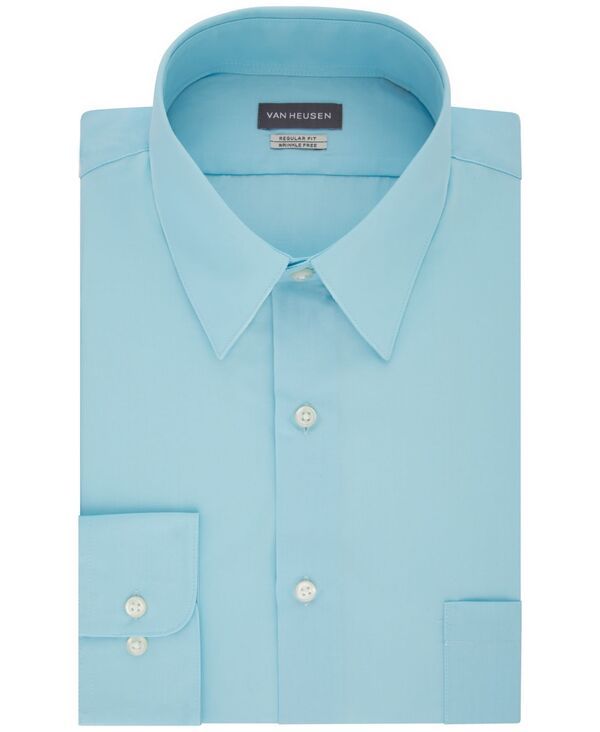 ヴァンハウセン メンズ トップス シャツ Van Heusen Mens Poplin Dress Shirt Classic Athletic Fit Mist