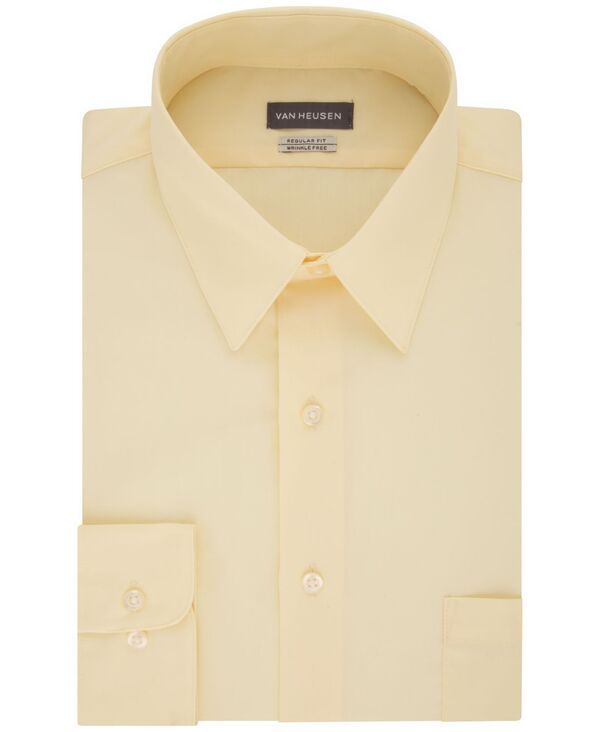 ヴァンハウセン メンズ トップス シャツ Van Heusen Mens Poplin Dress Shirt Classic Athletic Fit Lemon Glaze ヴァンハウセン メンズ トップス シャツ Van Heusen Mens Poplin Dress Shirt Classic Athletic Fit Lemon Glaze