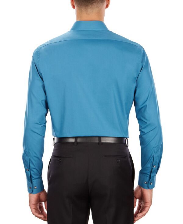 ヴァンハウセン メンズ トップス シャツ Van Heusen Mens Poplin Dress Shirt Classic Athletic Fit Deep Sea