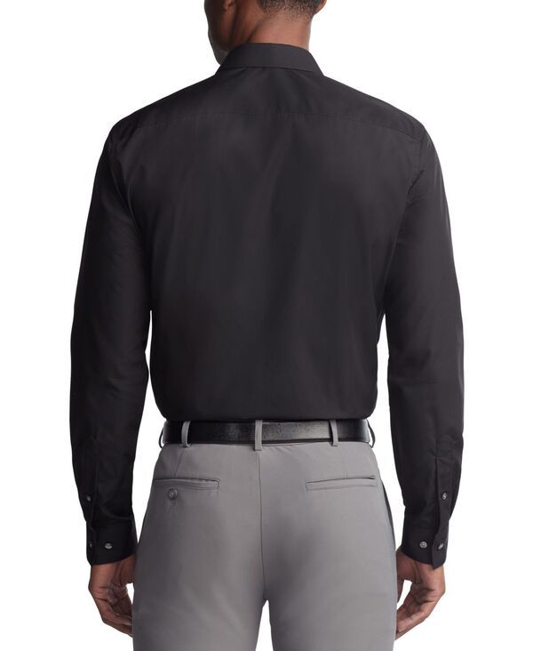 ヴァンハウセン メンズ トップス シャツ Van Heusen Mens Poplin Dress Shirt Classic Athletic Fit Black ブラック ヴァンハウセン メンズ トップス シャツ Van Heusen Mens Poplin Dress Shirt Classic Athletic Fit Black ブラック