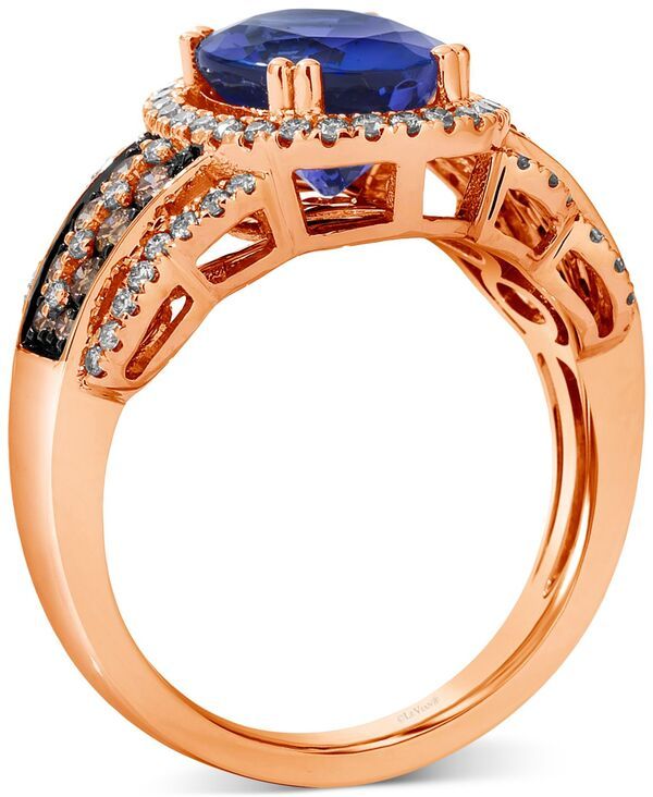 ル ヴァン レディース アクセサリー リング Le Vian Blueberry Tanzanite 212 ctw Diamond 58 ctw Halo Statement Ring in 14k White Gold Also Available in