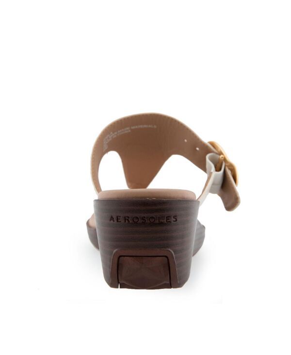 エアロソールズ レディース シューズ サンダル Aerosoles Womens Izola Wedge Sandals Eggnog Polyurethane Leather