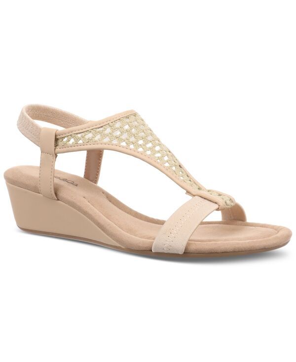 スタイルアンドコー レディース シューズ サンダル Style Co Womenstep N Flex Vacanzaa Wedge Sandals Cream Raffia クリーム