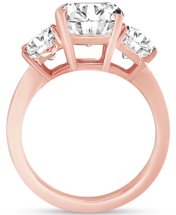 バッジェリーミシュカ レディース アクセサリー リング Badgley Mischka Certified Lab Grown Diamond Three Stonengagement Ring 4 ctw in 14k Rose Gold ゴールド バッジェリーミシュカ レディース アクセサリー リング Badgley Mischka Certified Lab Grown Diamond Three Stonengagement Ring 4 ctw in 14k Rose Gold ゴールド