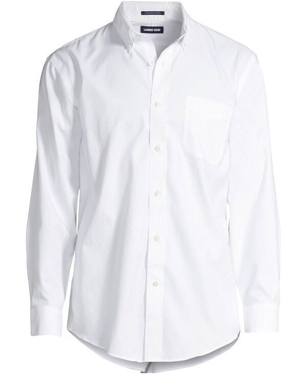 ランズエンド メンズ トップス シャツ ボタンダウン Lands End Mens Traditional Fit Solid No Iron Supima Pinpoint Buttondown Collar Dresshirt White ホワイト