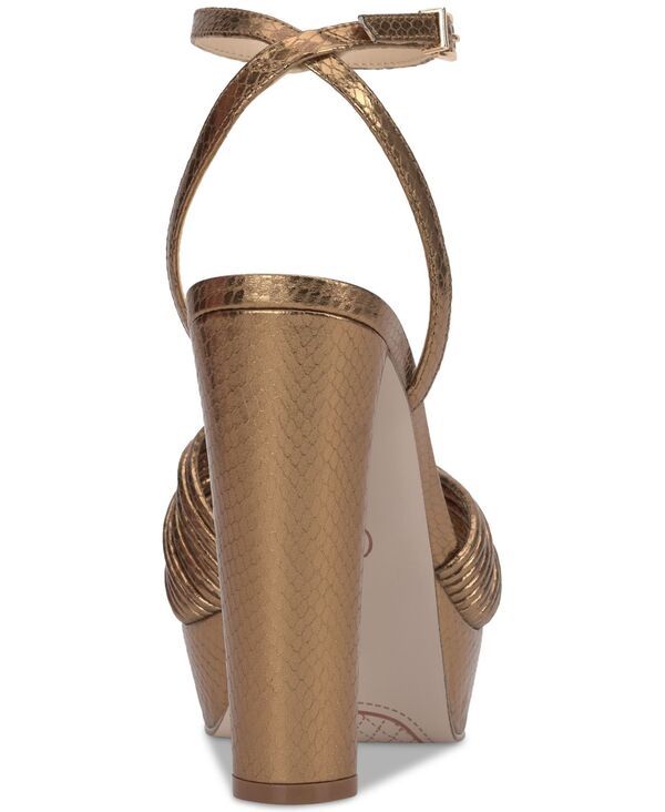 ジェシカシンプソン レディース シューズ サンダル プラットフォーム Jessica Simpson Womens Immie Platform Dressandals Bronze Metallic Snake メタリック