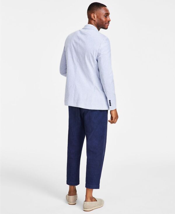 ナウティカ メンズ アウター ジャケット・ブルゾン コート Nautica Mens ModernFit Seersucker Sport Coats Blue ブルー