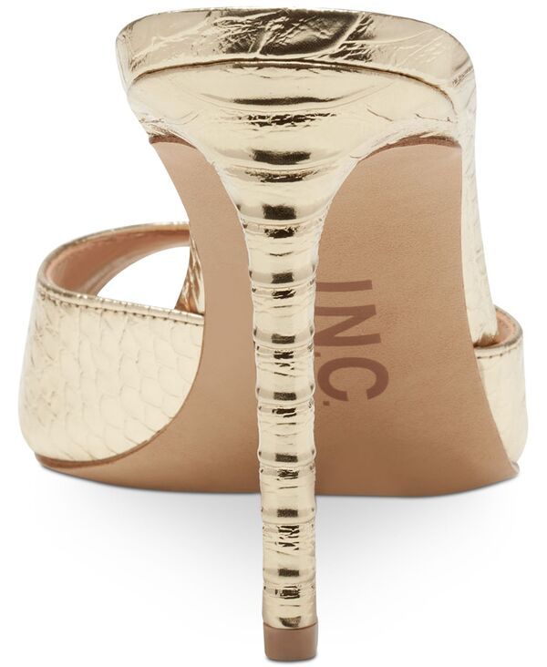 アイエヌシー インターナショナル コンセプト レディース シューズ サンダル INC International Concepts Amra Dresslide Sandals Gold Snake Print ゴールド