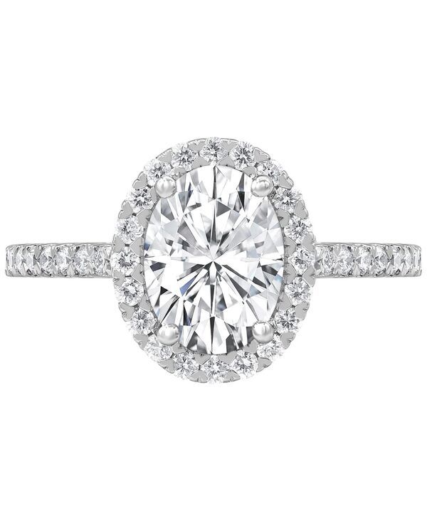 バッジェリーミシュカ レディース アクセサリー リング Badgley Mischka Certified Lab Grown Diamond Halo Engagement Ring 212 ctw in 14k White Gold ホワイト
