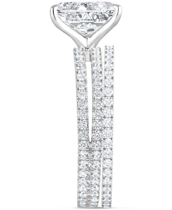 バッジェリーミシュカ レディース アクセサリー リング Badgley Mischka Certified Lab Grown Diamond Radiant Bridal Set 3 ctw in 14k White ホワイト