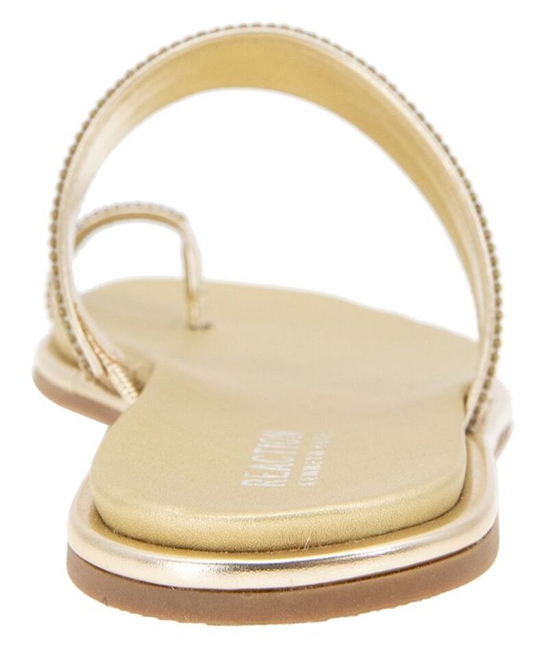 ケネスコール レディース シューズ サンダル Kenneth Cole Reaction Womens Wilfred Toe Loop Flat Sandals Gold ゴールド ケネスコール レディース シューズ サンダル Kenneth Cole Reaction Womens Wilfred Toe Loop Flat Sandals Gold ゴールド