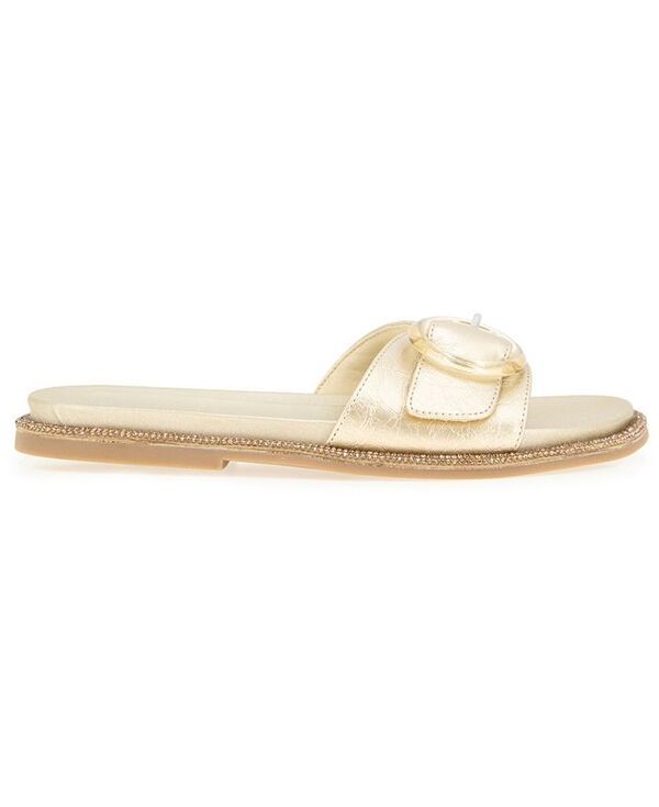 ケネスコール レディース シューズ サンダル Kenneth Cole Reaction Womens Syrena Round Toe Flat Sandals Soft Gold ゴールド