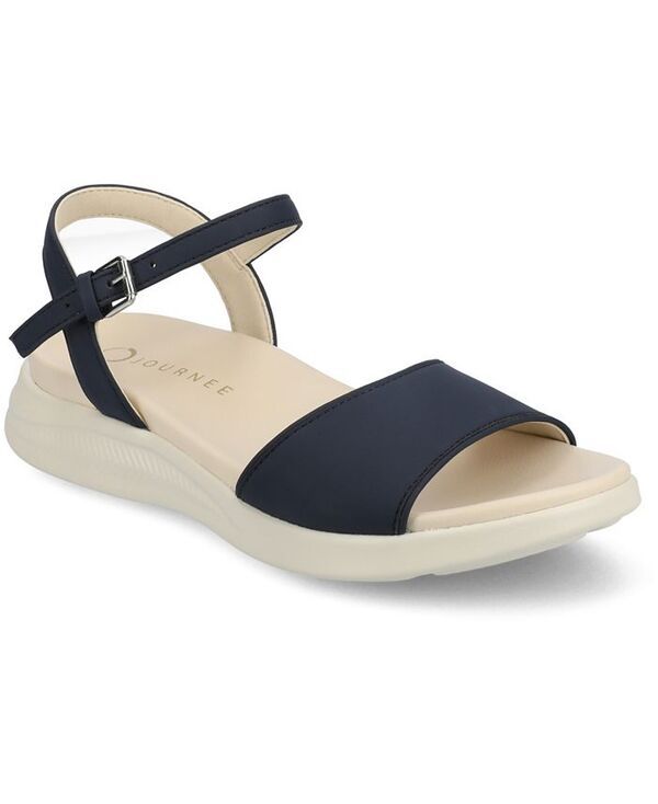 ジュルネ コレクション レディース シューズ サンダル Journee Collection Womens Jaylee Buckle Wedge Sandals Navy ネイビー