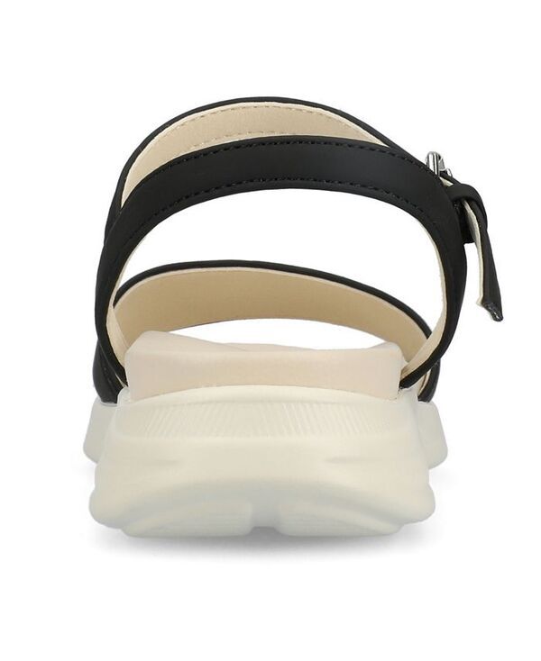 ジュルネ コレクション レディース シューズ サンダル Journee Collection Womens Jaylee Buckle Wedge Sandals Black ブラック