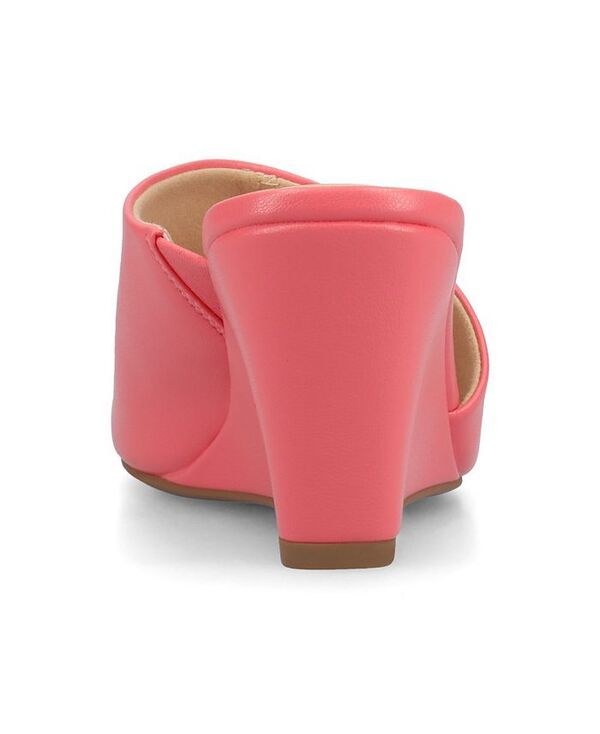 ジュルネ コレクション レディース シューズ サンダル Journee Collection Womens Clementine DOrsay SlipOn Wedge Sandals Coral コーラル