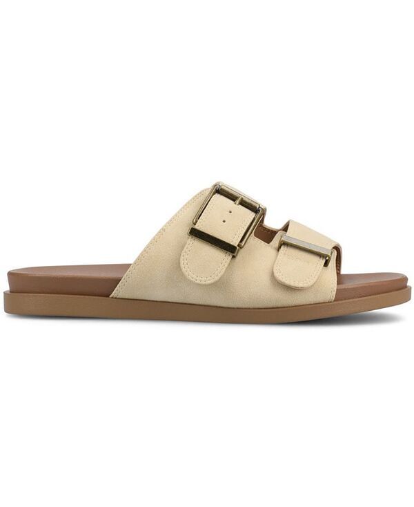 ジュルネ コレクション レディース シューズ サンダル Journee Collection Womens Cosette Double Strap Flat Sandals Beige ベージュ