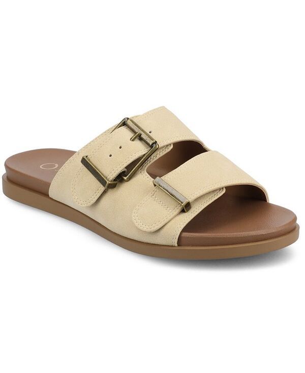 ジュルネ コレクション レディース シューズ サンダル Journee Collection Womens Cosette Double Strap Flat Sandals Beige ベージュ