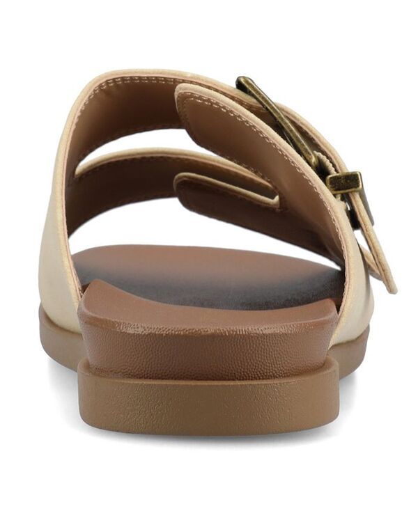 ジュルネ コレクション レディース シューズ サンダル Journee Collection Womens Cosette Double Strap Flat Sandals Beige ベージュ