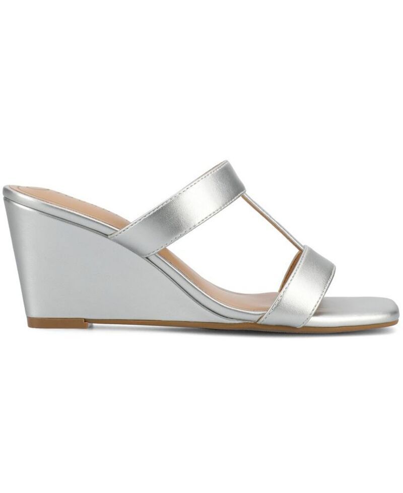 ジュルネ コレクション レディース シューズ サンダル Journee Collection Womens Clodie Dressy Wedge Sandals Silver シルバー ジュルネ コレクション レディース シューズ サンダル Journee Collection Womens Clodie Dressy Wedge Sandals Silver シルバー