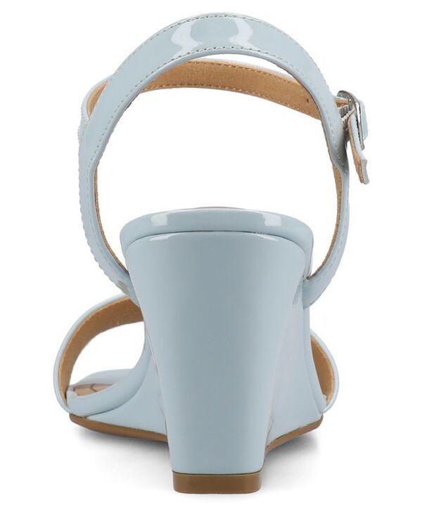 ジュルネ コレクション レディース シューズ サンダル アンクル Journee Collection Womens Clayr Ankle Strap Wedge Sandals Blue Patent ブルー ジュルネ コレクション レディース シューズ サンダル アンクル Journee Collection Womens Clayr Ankle Strap Wedge Sandals Blue Patent ブルー