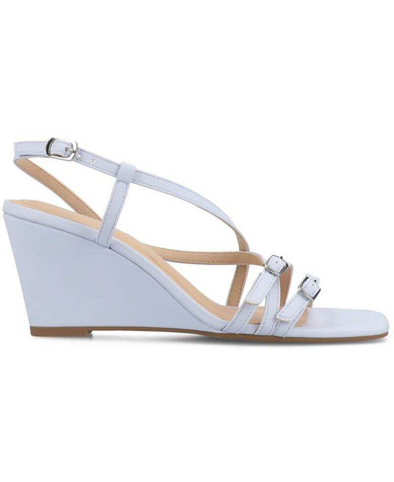 ジュルネ コレクション レディース シューズ サンダル Journee Collection Womens Clinne Multi Strap Wedge Sandals Light Blue ブルー
