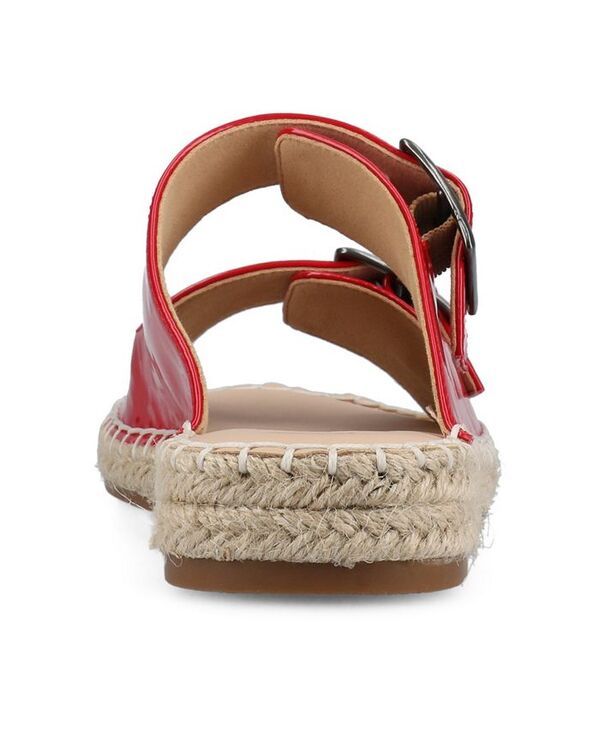 ジュルネ コレクション レディース シューズ サンダル Journee Collection Womens Tresah Double Strap Espadrille Sandals Red Patent レッド