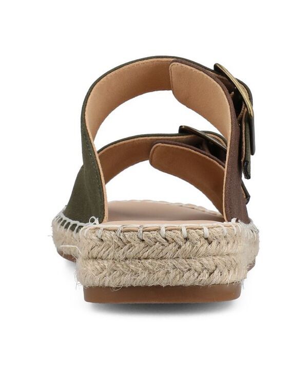ジュルネ コレクション レディース シューズ サンダル Journee Collection Womens Tresah Double Strap Espadrille Sandals Olive オリーブ