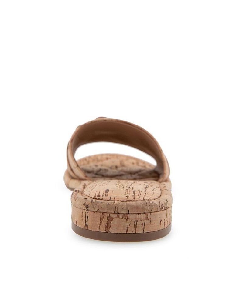 エアロソールズ レディース シューズ サンダル Aerosoles Womens Big Charm Slide Open Toe Sandals Natural Cork