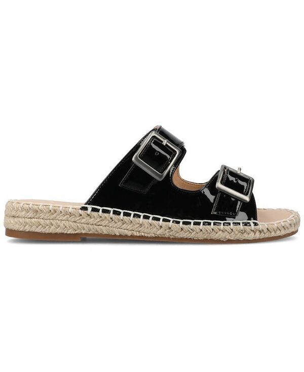 ジュルネ コレクション レディース シューズ サンダル Journee Collection Womens Tresah Double Strap Espadrille Sandals Black Patent ブラック ジュルネ コレクション レディース シューズ サンダル Journee Collection Womens Tresah Double Strap Espadrille Sandals Black Patent ブラック
