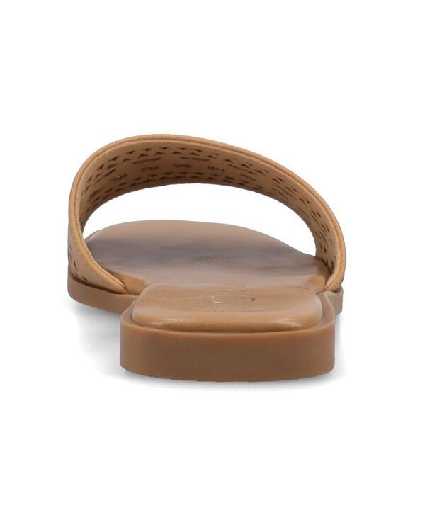 ジュルネ コレクション レディース シューズ サンダル Journee Collection Womens Brodie SlipOn Flat Sandals Tan タン