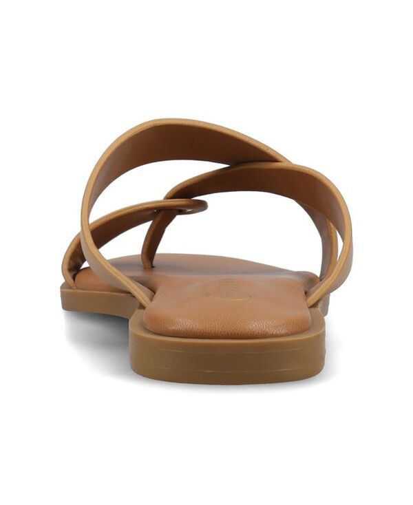 ジュルネ コレクション レディース シューズ サンダル Journee Collection Womens Prizzie Multi Strap Flat Sandals Tan タン