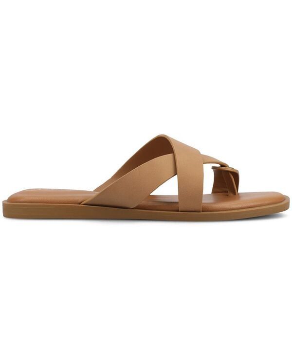 ジュルネ コレクション レディース シューズ サンダル Journee Collection Womens Prizzie Multi Strap Flat Sandals Tan タン