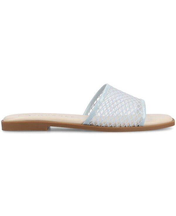 ジュルネ コレクション レディース シューズ サンダル Journee Collection Womens Breckley SlipOn Flat Sandals Light Blue ブルー