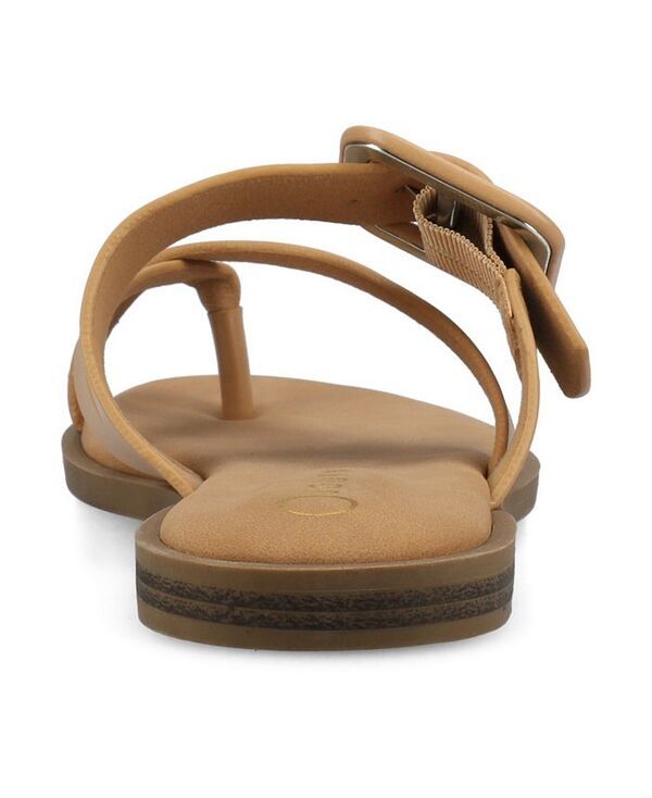 ジュルネ コレクション レディース シューズ サンダル Journee Collection Womens Layra SlipOn Flat Sandals Tan タン
