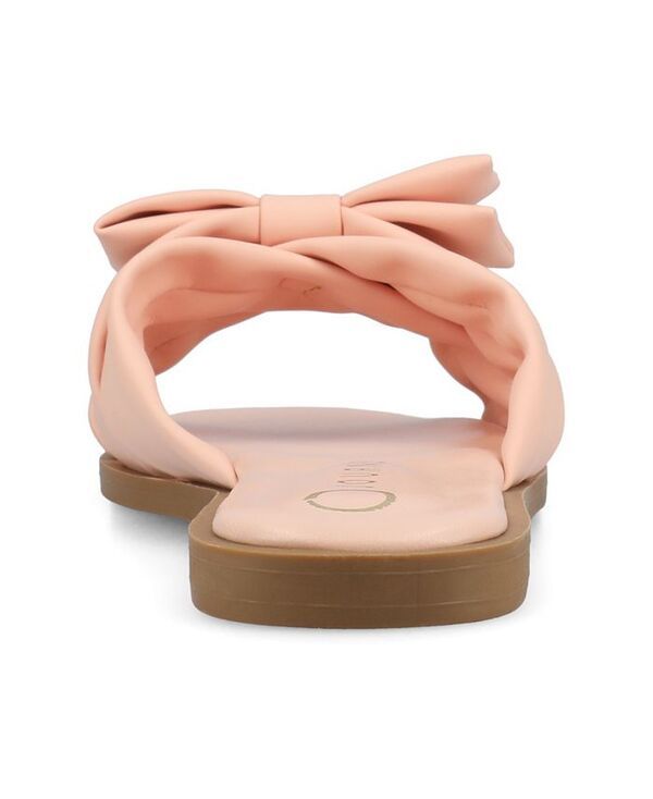 ジュルネ コレクション レディース シューズ サンダル Journee Collection Womens Prylin Bow Slip On Flat Sandals Pink ピンク